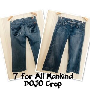 7 For All Mankind Dojo Jeans Capri Cropped MINT